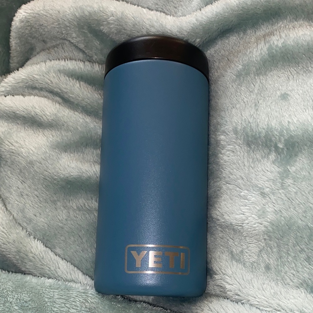 Yeti Rambler Colster for Skinny Cans (12oz) in Retired Nordic Blue color